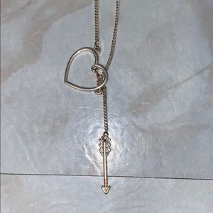 a heart arrow necklace
